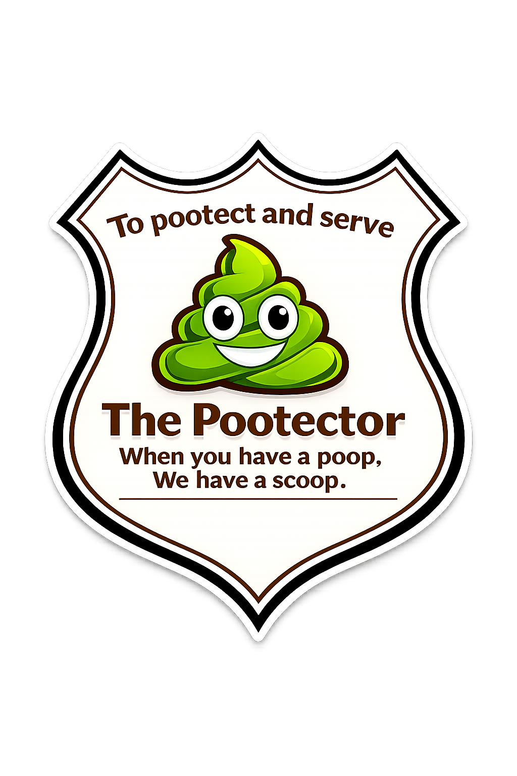 The Pootector badge logo